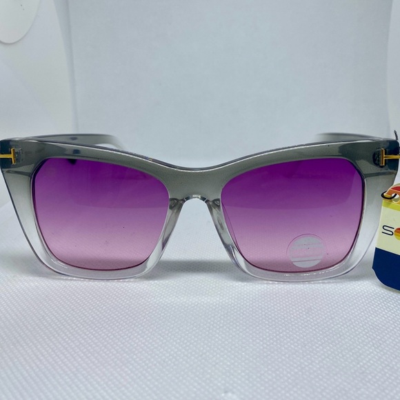 Grey Frame Women’s Fashion Sunglasses NWT - Picture 1 of 5